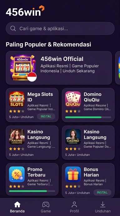Aplikasi Populer & Kanal Uji Terbaik di 456win — Unduh Sekarang!
