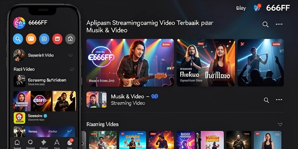 Antarmuka pengguna 666FF yang menarik dan mudah digunakan untuk Streaming Video.