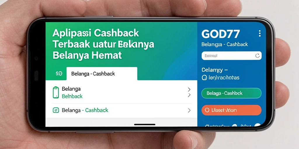Antarmuka aplikasi GOD77 yang intuitif dan menarik untuk cashback.