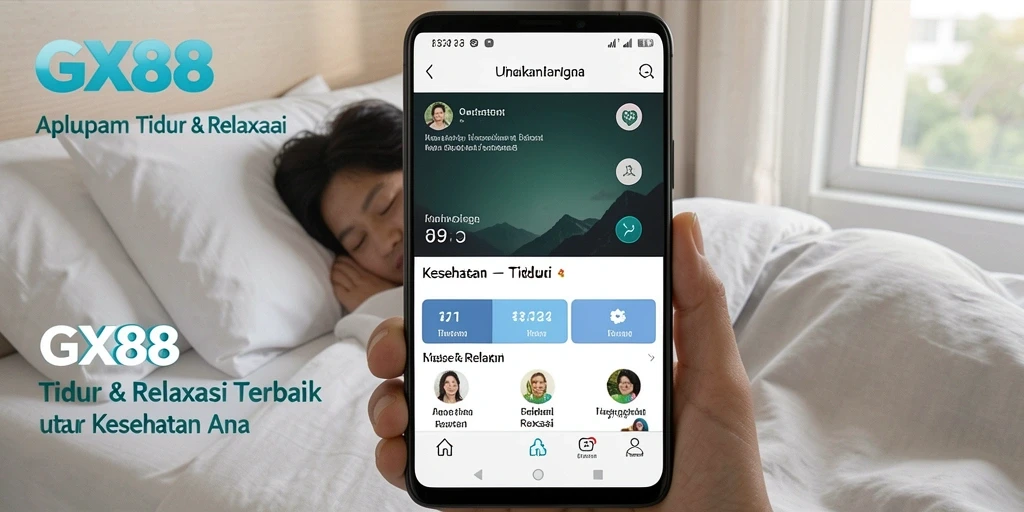 Screenshot utama GX88 menampilkan antarmuka relaksasi yang menenangkan.