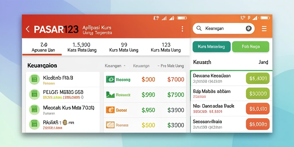 Antarmuka pengguna PASAR123 yang intuitif dan informatif.