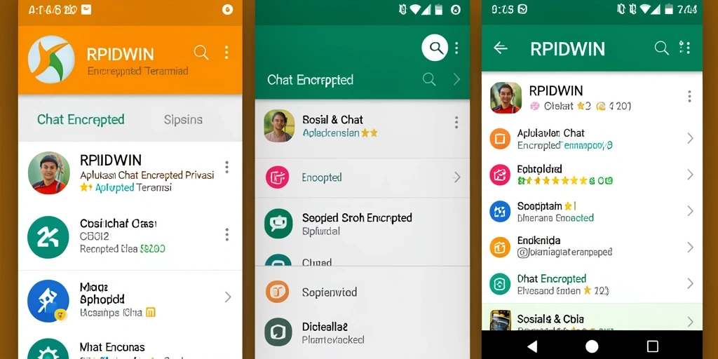 Tangkapan layar antarmuka RPIDWIN menampilkan fungsi Chat Encrypted.