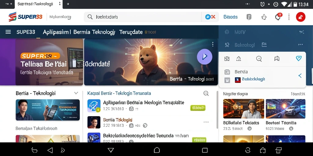 Tampilan antarmuka SUPER33 yang modern dan ramah pengguna.